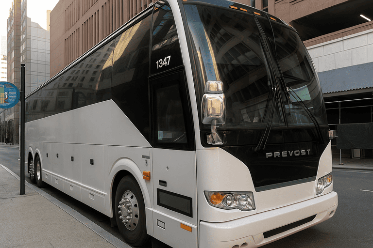 a Charter Bus Rental Montclair coach bus